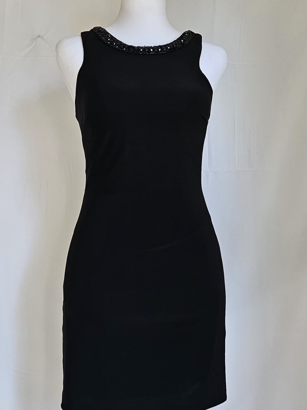 Josh & Jazz Black Embellished Bodycon Dress Strappy Open Back Mini Dress Size 2 - Picture 9 of 12